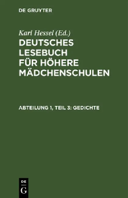 Buy Gedichte (English, Karl Hessel) — BookShops.in