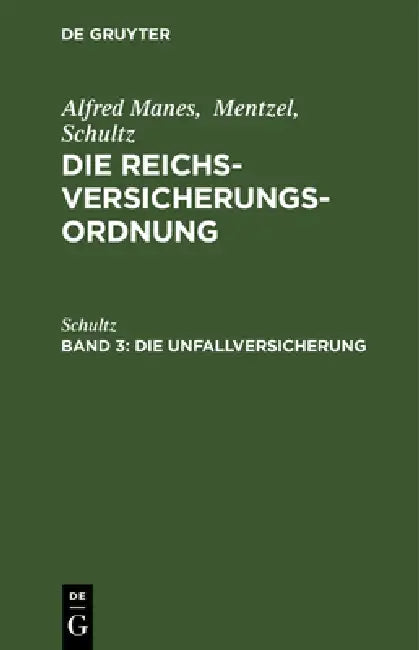 Buy Die Unfallversicherung (English, Schultz) β BookShops.in