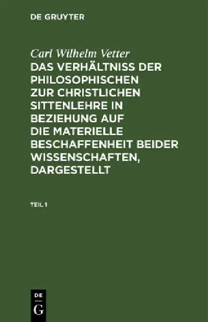 Buy Carl Wilhelm Vetter (English, Carl Wilhelm Vetter) — BookShops.in