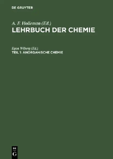 Buy Anorganische Chemie (English, Egon Wiberg) — BookShops.in