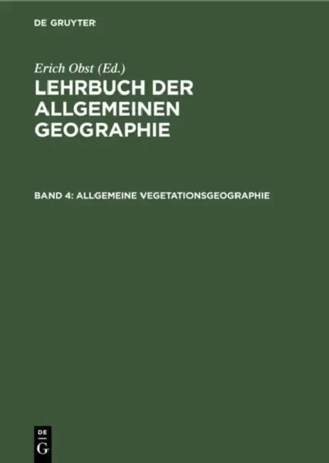 Buy Allgemeine Vegetationsgeographie (English, Erich Obst | Josef Schmithüsen) — BookShops.in