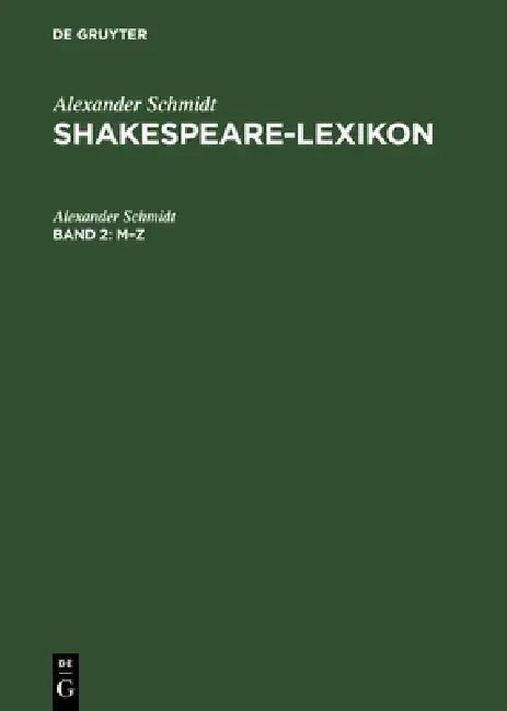 Buy M-Z (English, Alexander Schmidt) — BookShops.in