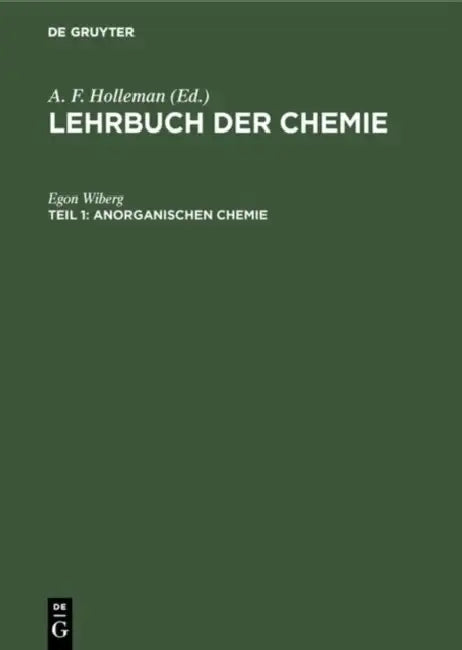 Buy Anorganischen Chemie (English, Egon Wiberg) — BookShops.in