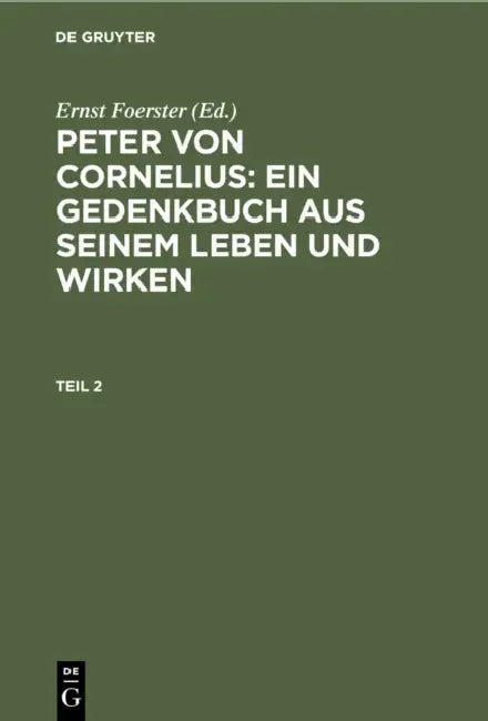 Buy Peter von Cornelius (English, Ernst Foerster) — BookShops.in