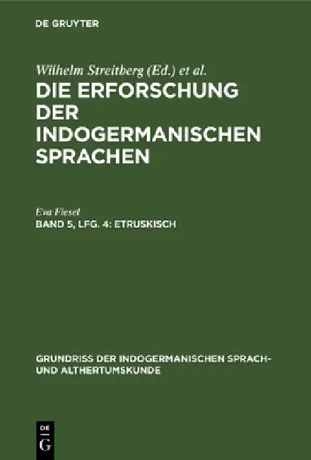 Buy Etruskisch (English, Eva Fiesel) — BookShops.in