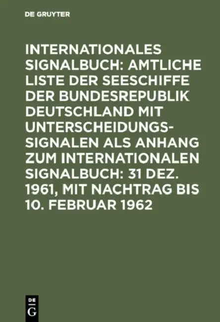 Buy 31 Dez. 1961, mit Nachtrag bis 10. Februar 1962 (English, Reichsamt Des Innern) — BookShops.in