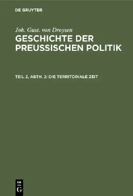 Buy Die territoriale Zeit (English, Joh Gust Von Droysen) — BookShops.in