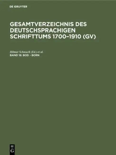 Buy Bod - Born (English, Hilmar Schmuck | Willi Gorzny | Hans Popst) — BookShops.in