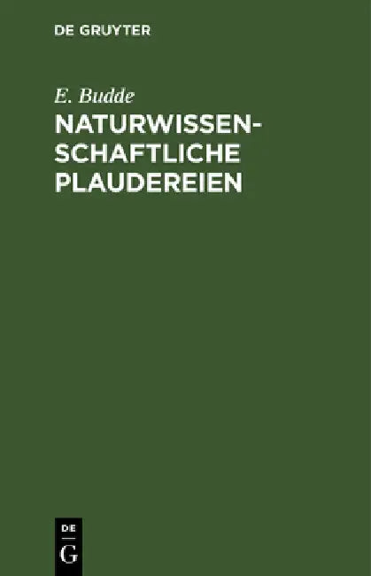 Buy Naturwissenschaftliche Plaudereien (English, E. Budde) — BookShops.in