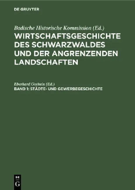 Buy Städte- und Gewerbegeschichte (English, Eberhard Gothein) — BookShops.in
