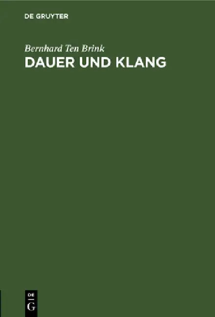 Buy Dauer Und Klang (English, Bernhard Ten Brink) — BookShops.in