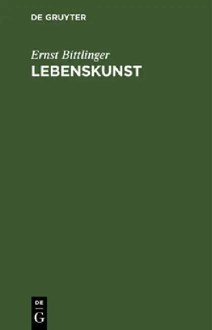 Buy Lebenskunst (English, Ernst Bittlinger) — BookShops.in