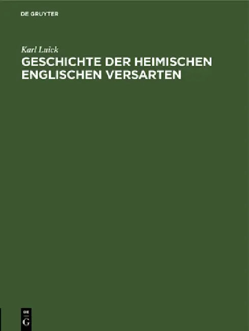 Buy Geschichte der heimischen englischen Versarten (English, Karl Luick) — BookShops.in