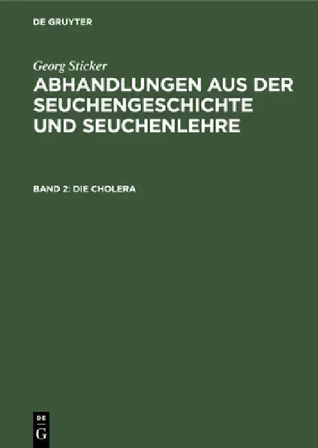 Buy Die Cholera (English, Georg Sticker) — BookShops.in
