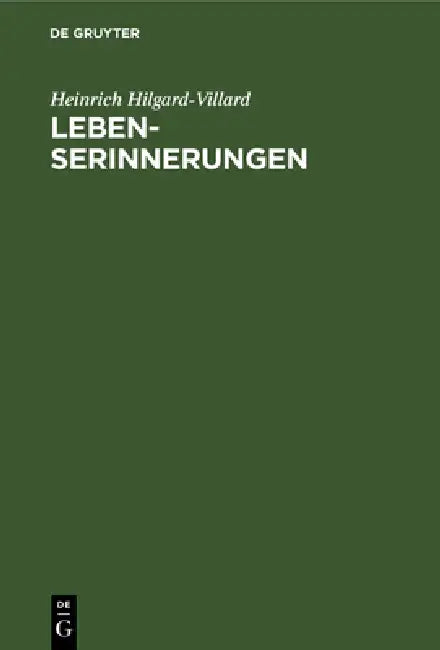 Buy Lebenserinnerungen (English, Heinrich Hilgard-Villard) — BookShops.in