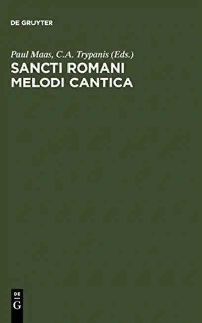 Buy Sancti Romani Melodi Cantica (English, Paul Maas | C. a. Trypanis) — BookShops.in