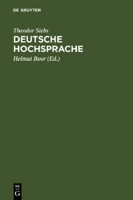 Buy Deutsche Hochsprache (English, Theodor Siebs | Helmut Boor) — BookShops.in