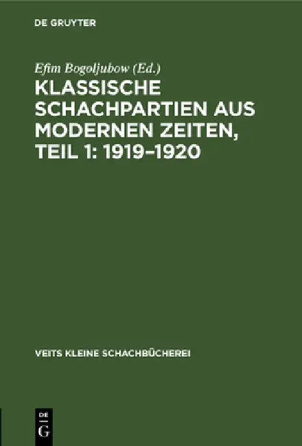 Buy 1919-1920 (English, Efim Bogoljubow) — BookShops.in