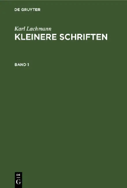 Buy Karl Lachmann (English, Karl Lachmann) — BookShops.in