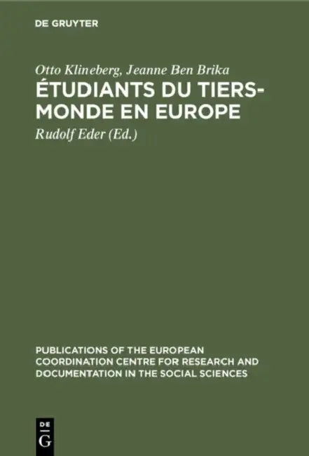 Buy Étudiants du tiers-monde en Europe (English, Otto Klineberg | Jeanne Ben Brika | Rudolf Eder) — BookShops.in
