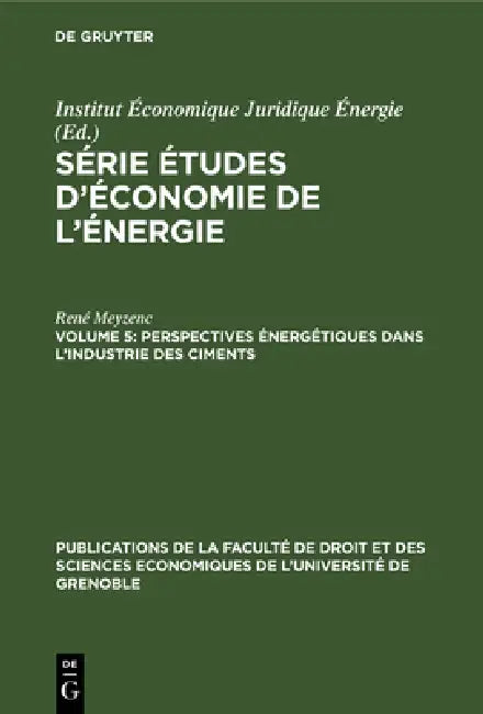 Buy Perspectives énergétiques dans l'industrie des ciments (English, René Meyzenc) — BookShops.in