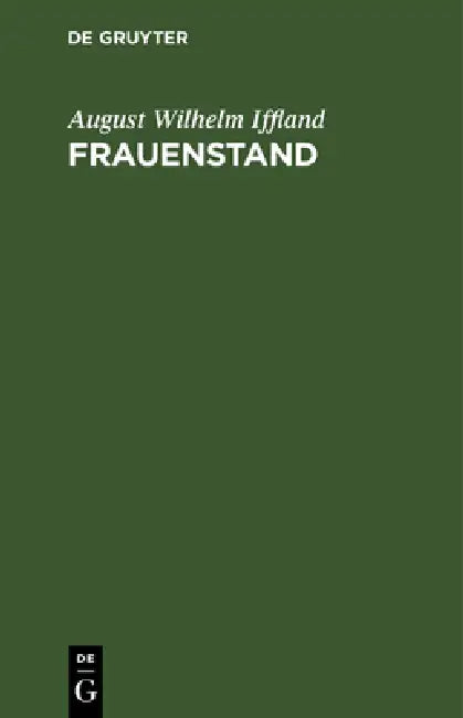 Buy Frauenstand (English, August Wilhelm Iffland) — BookShops.in