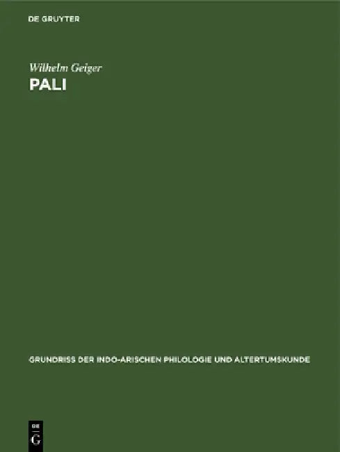 Buy Pali: Literatur Und Sprache (English, Wilhelm Geiger) — BookShops.in