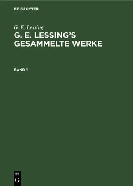 Buy G. E. Lessing (English, Gotthold Ephraim Lessing) — BookShops.in