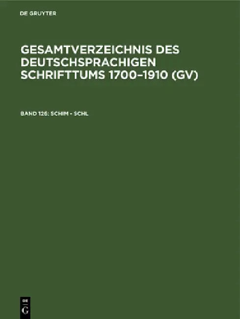 Buy Schim - Schl (English, Hilmar Schmuck | Willi Gorzny | Peter Geils) — BookShops.in