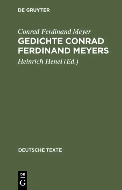Buy Gedichte Conrad Ferdinand Meyers (English, Conrad Ferdinand Meyer | Heinrich Henel) — BookShops.in