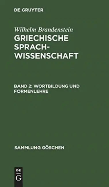 Buy Wortbildung und Formenlehre (English, Wilhelm Brandenstein) — BookShops.in