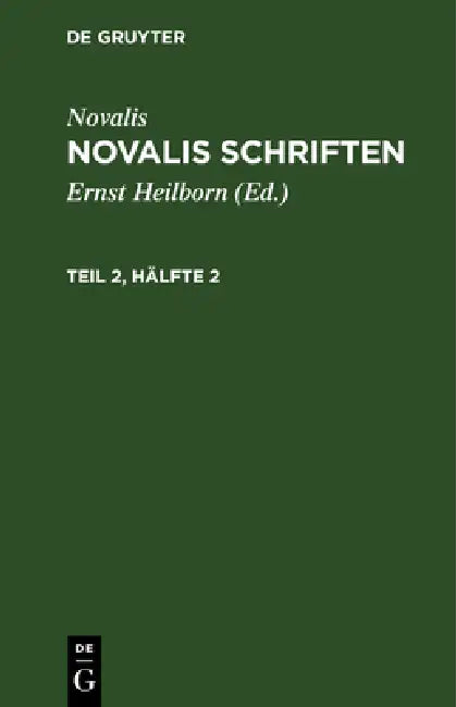 Buy Novalis Schriften (English, Ernst Heilborn | Novalis) — BookShops.in