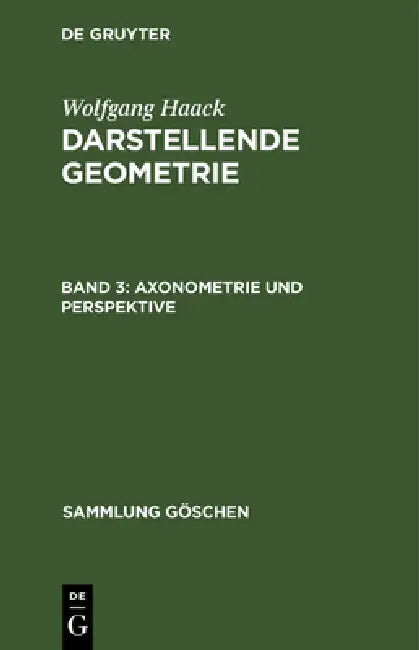 Buy Axonometrie und Perspektive (English, Wolfgang Haack) — BookShops.in