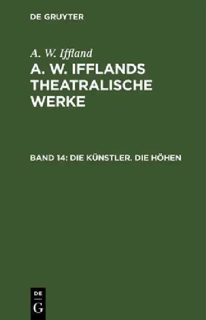 Buy Die Künstler. Die Höhen (English, A. W. Iffland) — BookShops.in