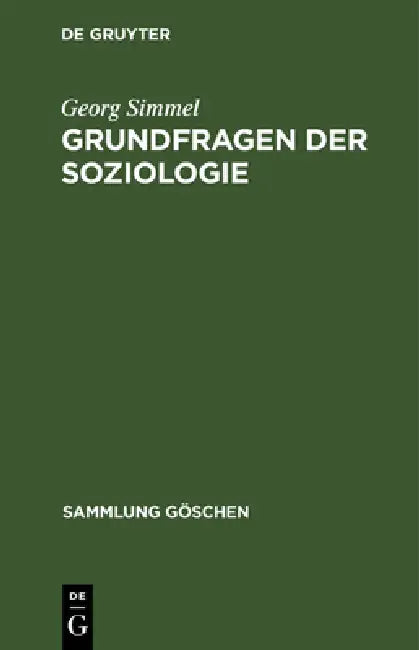 Buy Grundfragen Der Soziologie (English, Georg Simmel) — BookShops.in