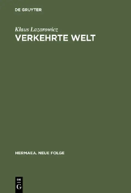 Buy Verkehrte Welt (English, Klaus Lazarowicz) — BookShops.in