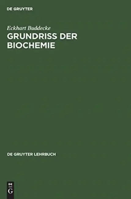 Buy Grundriss der Biochemie (English, Eckhart Buddecke) — BookShops.in