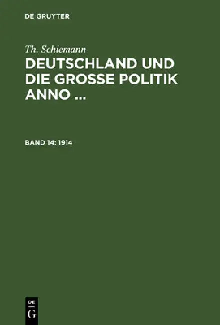 Buy 1914 (English, Th Schiemann) — BookShops.in