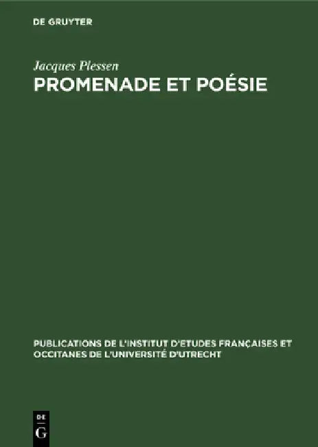Buy Promenade et poésie (English, Jacques Plessen) — BookShops.in