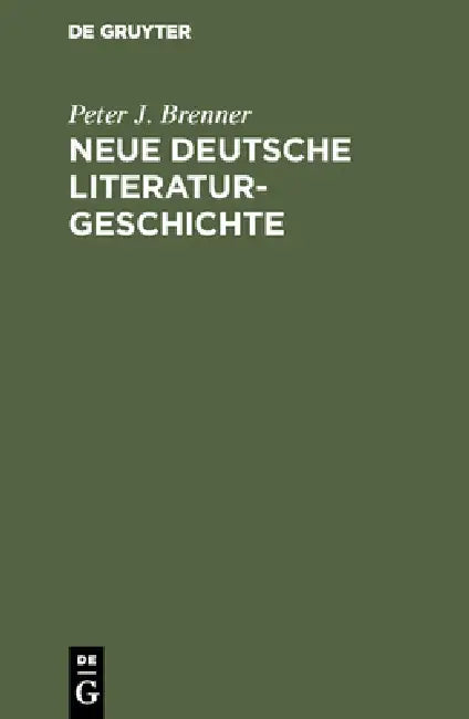 Buy Neue Deutsche Literaturgeschichte (English, Peter J. Brenner) — BookShops.in