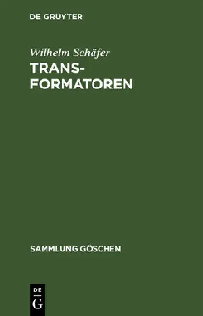 Buy Transformatoren (English, Wilhelm Schäfer) — BookShops.in