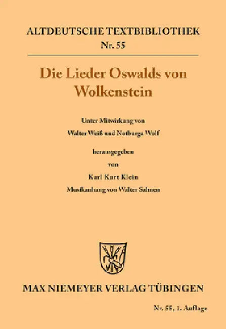 Buy Die Lieder Oswalds von Wolkenstein (English, Oswald Wolkenstein | Karl Kurt Klein | Walter Salmen) — BookShops.in