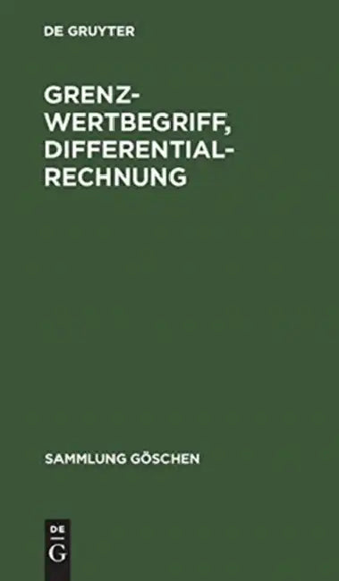 Buy Grenzwertbegriff, Differentialrechnung (English, Martin Barner) β BookShops.in