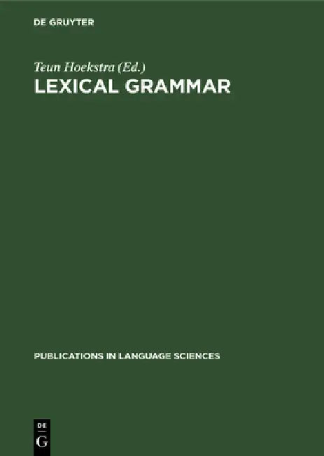 Buy Lexical Grammar (English, Teun Hoekstra) — BookShops.in
