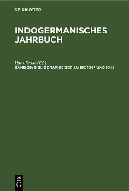 Buy Bibliographie Der Jahre 1947 Und 1948 (English, Hans Krahe) — BookShops.in