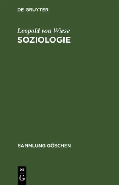 Buy Soziologie (English, Leopold Von Wiese) — BookShops.in
