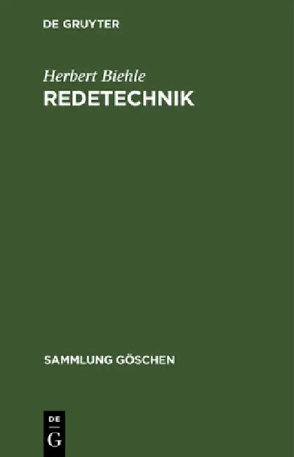 Buy Redetechnik (English, Herbert Biehle) — BookShops.in