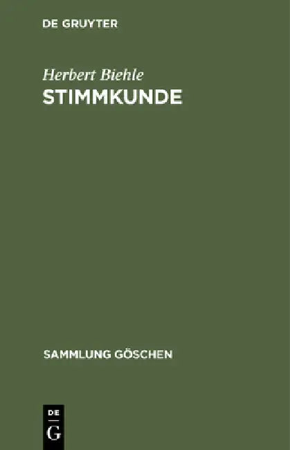 Buy Stimmkunde (English, Herbert Biehle) — BookShops.in