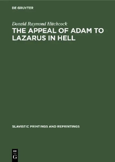 Buy The Appeal of Adam to Lazarus in Hell (English, Donald Raymond Hitchcock) — BookShops.in