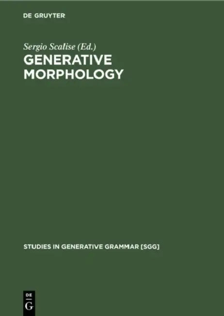 Buy Generative Morphology (English, Sergio Scalise) — BookShops.in